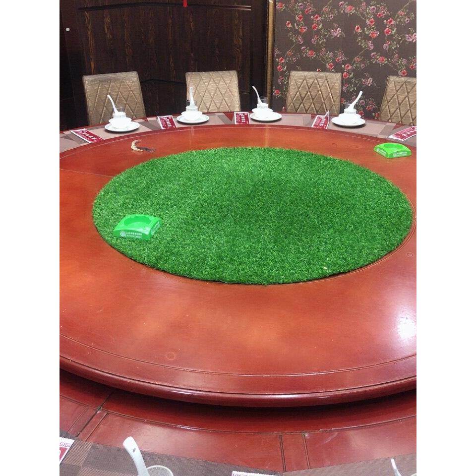 酒店绿色地垫圆桌草皮餐桌圆形草坪彷真草地井盖垫子地毯草垫假草