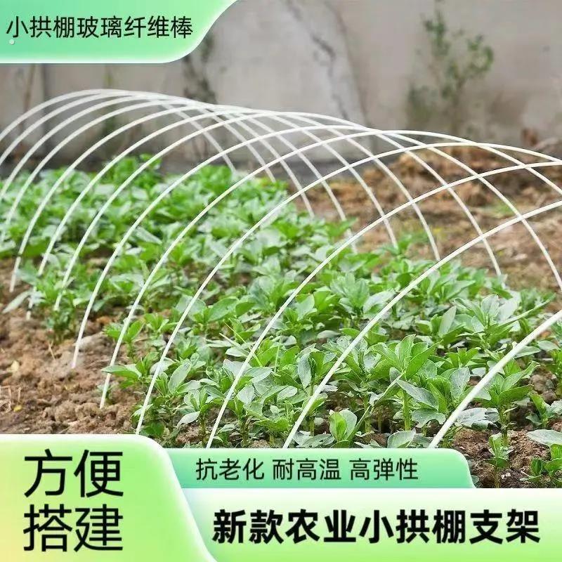 小拱棚支架玻璃纤维棒农用蔬菜保温棚家用小型大棚骨架玻璃纤维管