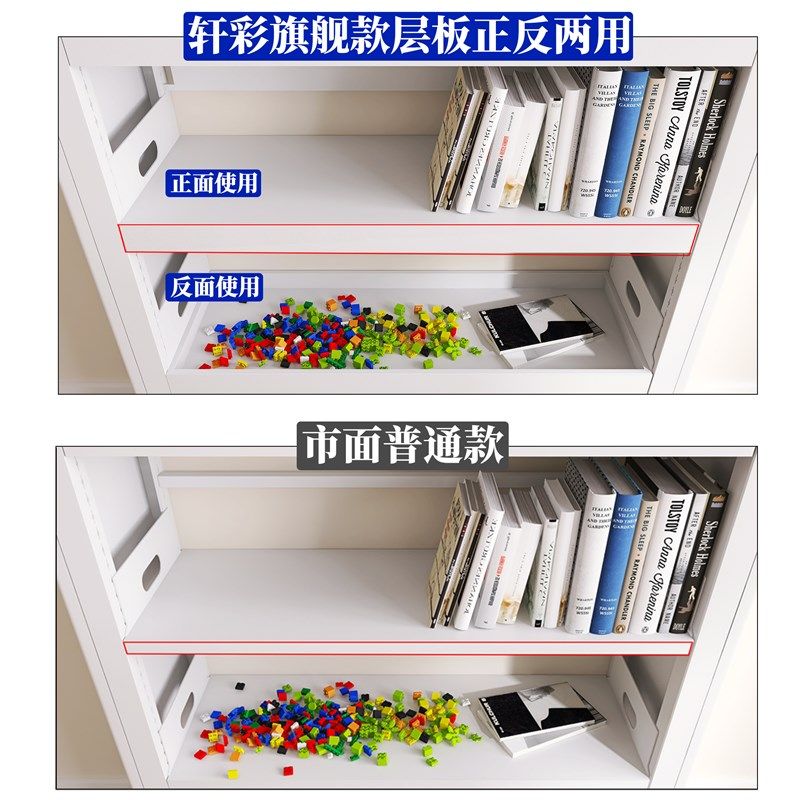 轩彩家用钢制图书馆书架儿童置物架落地铁艺简约书柜绘本架