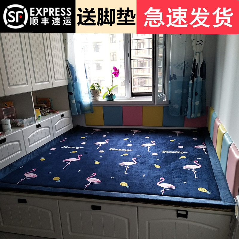 日式榻榻米垫加厚珊瑚绒床垫卧室炕垫防滑垫铺火炕电热炕垫床护垫