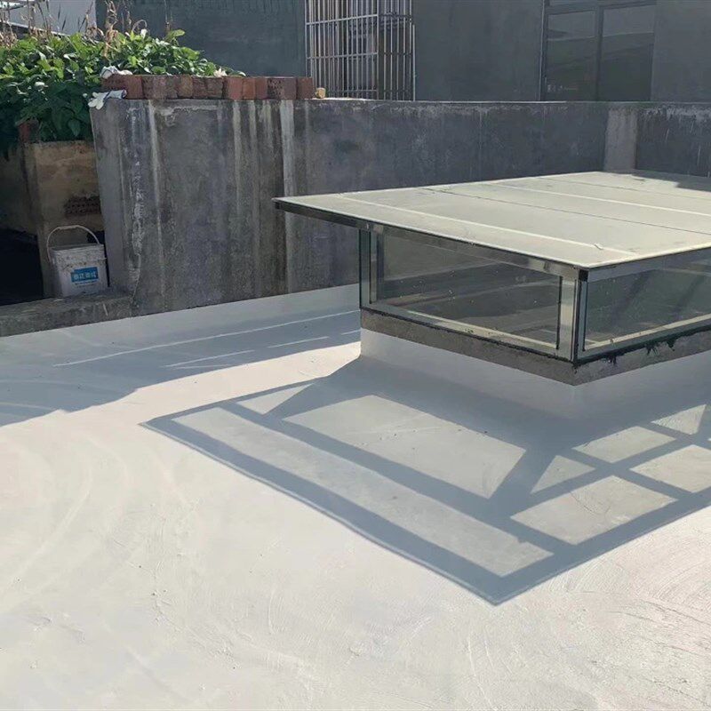 可外露涂料防水胶楼顶彩钢瓦隔热维修橡皮金防水不脱层不串水长效