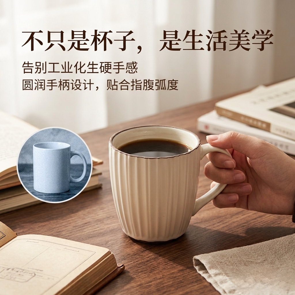 轻奢高颜值情侣陶瓷马克杯
