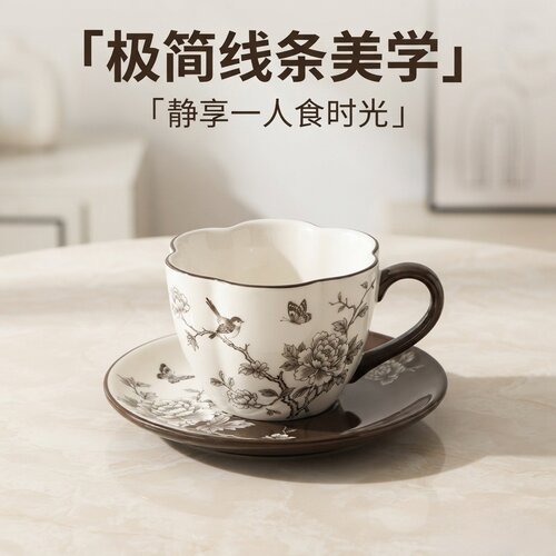 Kaeltham强化瓷花卉马克杯套装
