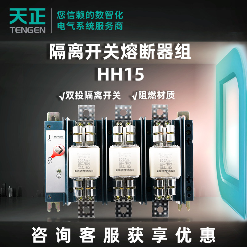 天正电气隔离开关熔断器组HH15系列