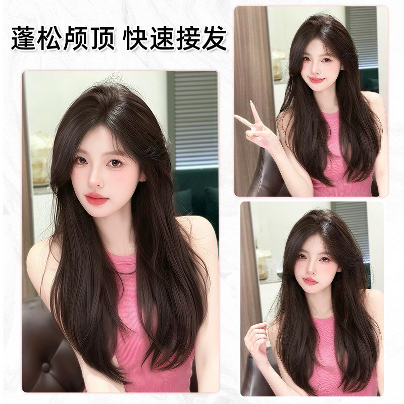 假发刘海女片头顶蓬松增发量不用戴发网自然中分轻薄高颅顶补发片