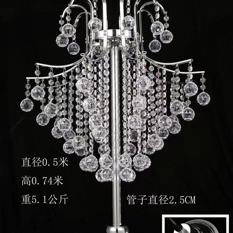 创意婚庆道具桌花器电镀铁艺亚克力摆件婚礼堂酒店舞台桌摆烛台