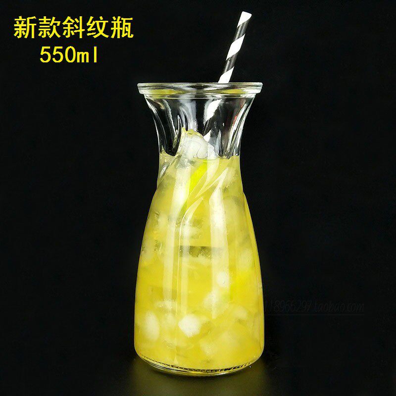 无铅玻璃果汁瓶饮料瓶冰桔茶瓶水果茶杯奶茶杯冷饮壶家用柠檬水壶