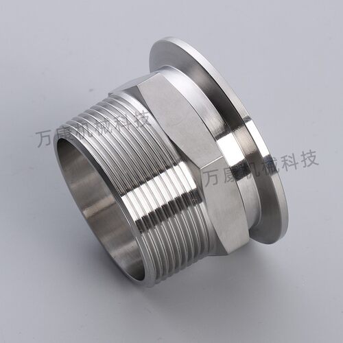 304不锈钢真空外丝接头六角卡盘外丝接头出口标准 KF16/25/40/50