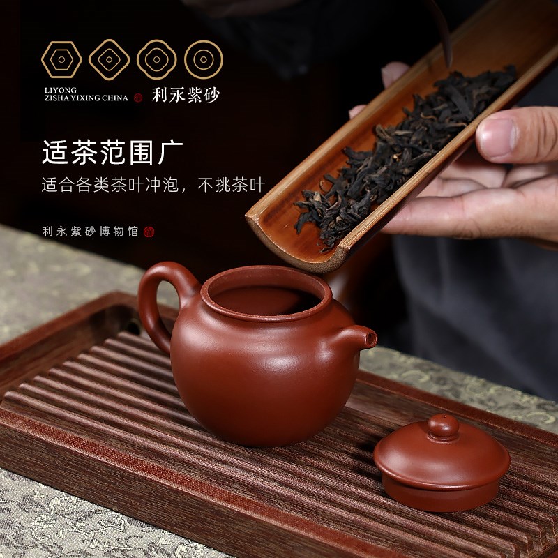 百年利永 宜兴紫砂壶纯全手工功夫茶具泡茶家用茶壶套装孟臣莲子