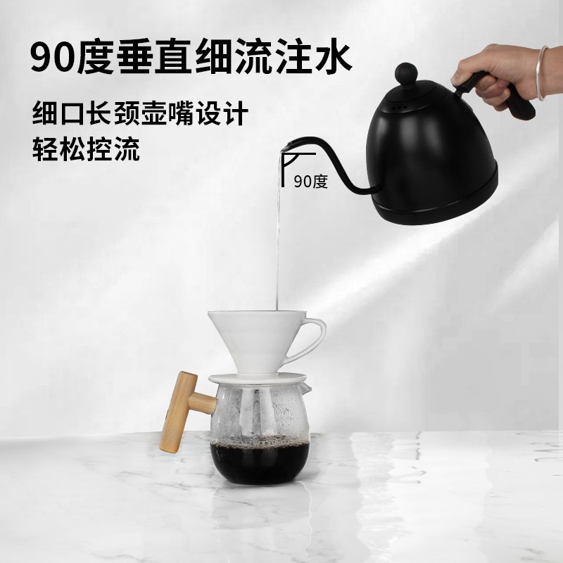 绿融控温手冲咖啡壶不锈钢家用长嘴细口壶泡茶电热烧水智能温控壶