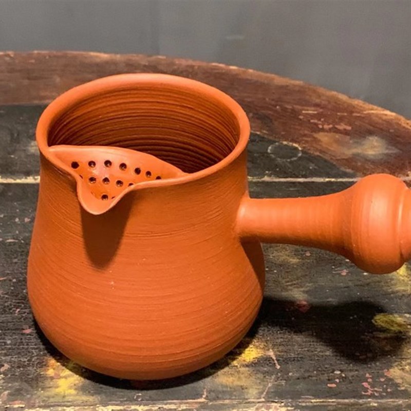 红泥煮茶壶侧把公道杯罐罐茶煮茶器耐烧炭炉电陶炉大容量粗陶壶