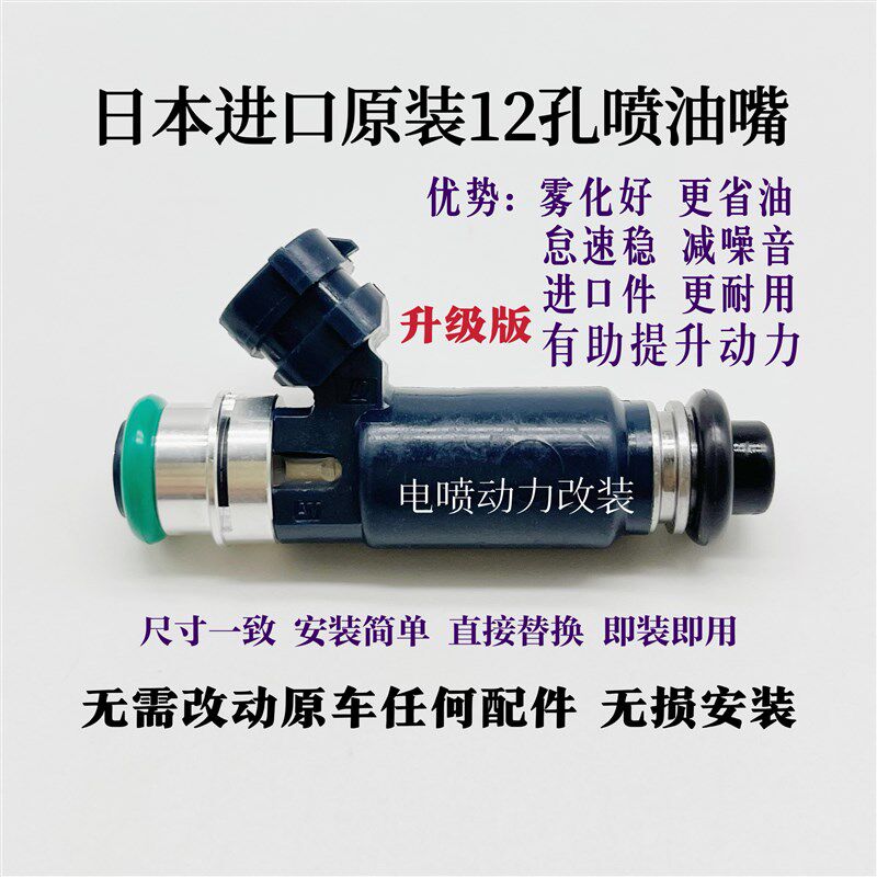 适用哈飞赛马 比亚迪F3 东南菱帅 蓝瑟1.6 4G18 喷油嘴12孔省油