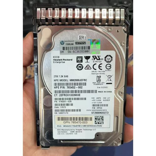 765466-B21 HP 2T SAS 2.5 12G 7.2K SC 765873-001
