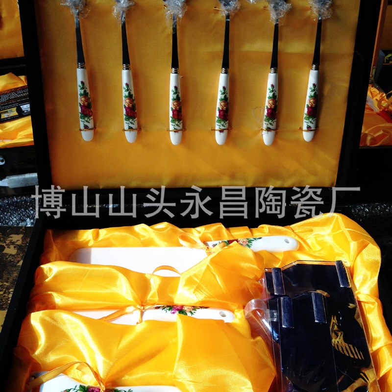 厂家供应纳米陶瓷刀套装 十件套带刀架 氧化锆刀具礼品