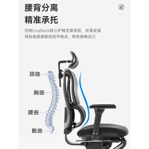 ft恋树L1人体工学椅办公椅老板椅工学椅午休办公椅电脑椅电竞椅躺