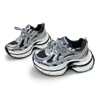 【君姐专享】百搭撞色透网厚底超轻显高老爹鞋M66