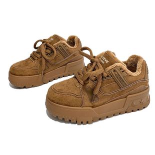 千屿Sheila W005 小胖丁 百搭超细水晶绒加绒休闲板鞋 经典