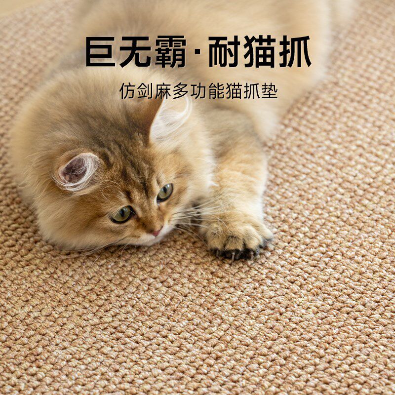 仿剑麻地毯防猫抓地垫宠物免洗可擦免打理防水耐磨客厅卧室厚垫子