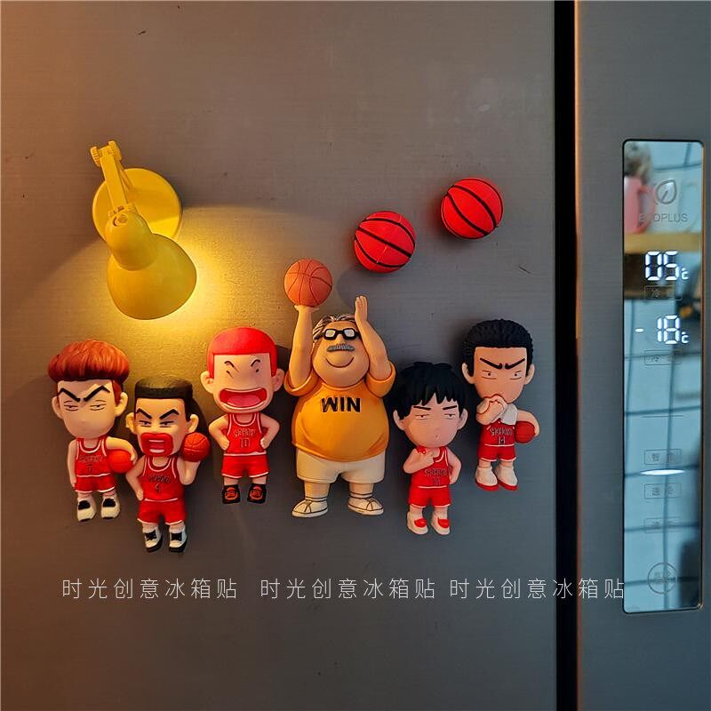 2025新款灌篮高手创意冰箱贴磁吸贴安西教练立体公仔入户门装饰