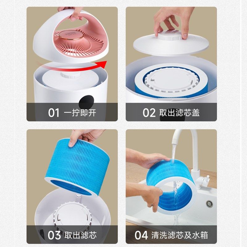 利维斯顿无雾加湿器家用静音大容量孕妇婴儿除菌净化加湿机3L