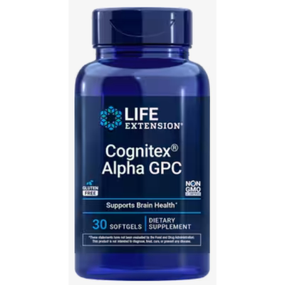 Life Extension沿寿阿尔法GPC胆碱补剂专注力耐力运动后恢复大脑