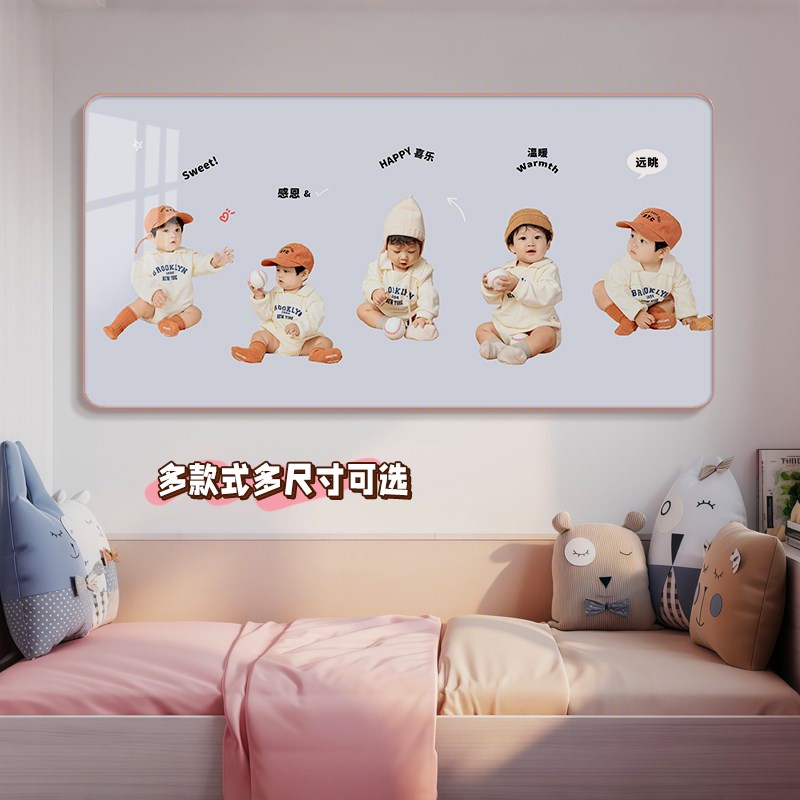 大尺寸相框挂墙婚纱照放大定制儿童照宝宝照洗照片制作成照片墙