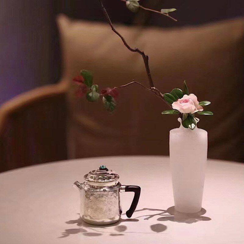 融明手作白露琉璃花器空间陈设居家日式北欧风花瓶茶空间