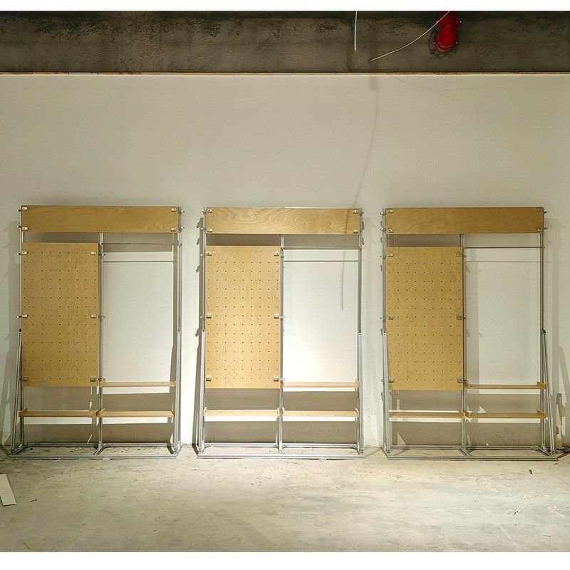 饰品柜展示台铝型材中岛货架洞洞板装饰展示架小饰品店挂件展示柜