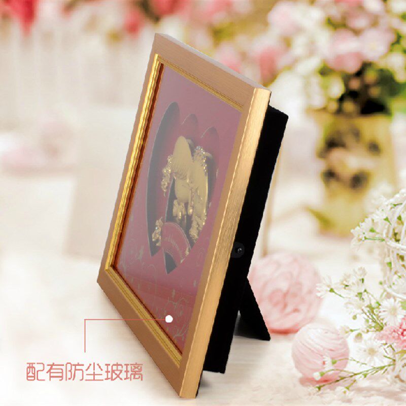 结婚礼物新人闺蜜姐妹创意定制金箔画小众摆件新婚礼品轻奢纪念品