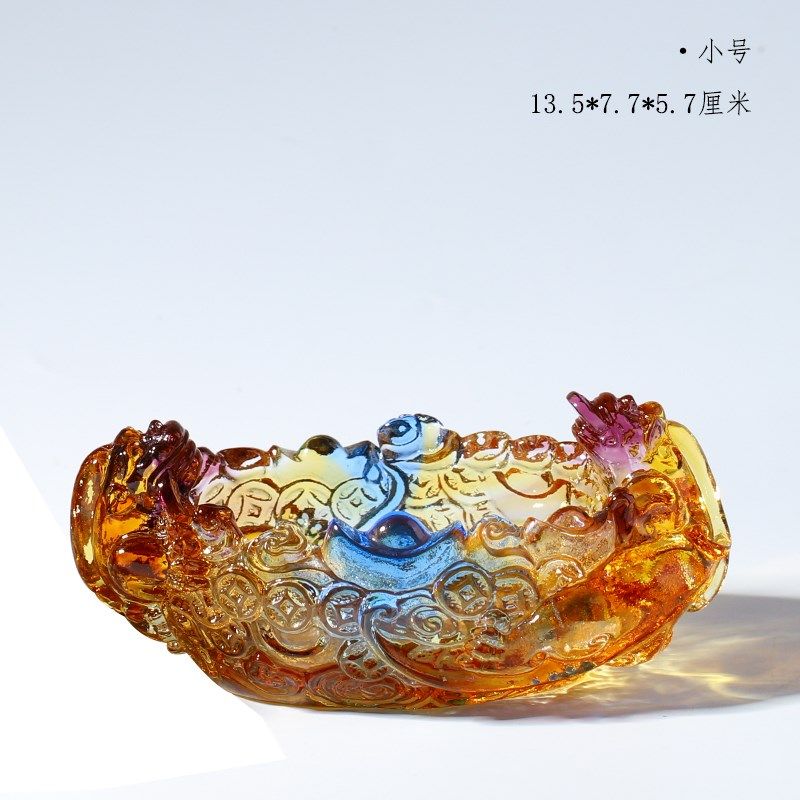 琉璃貔貅聚宝盆招财开业乔迁送礼电视柜装饰品玄关创意桌面摆件