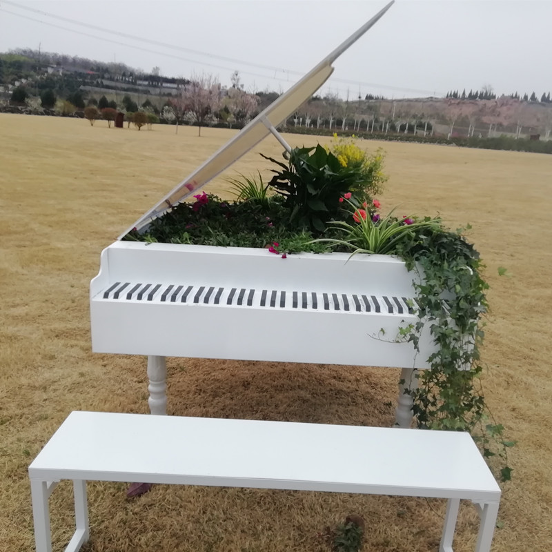 户外大型钢琴模型装饰摆件 花园庭院草坪造景岩界欧式创意金属落