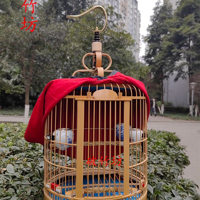 四川成都手工老竹画眉笼子 贴青笼 全套包邮 川笼画眉鸟笼