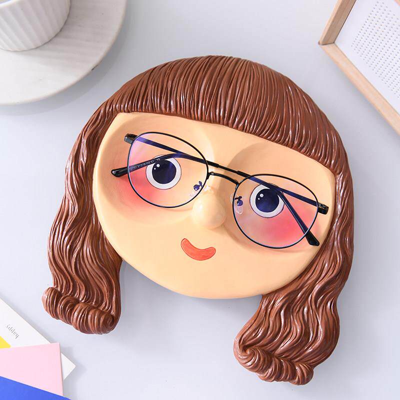 慧谷湖 可爱男女孩眼镜架摆件首饰托 托盘收纳盒桌面装饰品创意卡