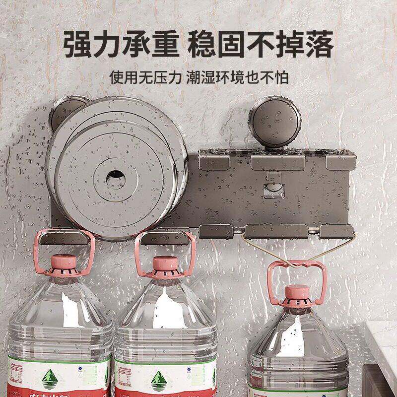 慧谷湖 德国浴室吸盘吹风机置物架化妆室免打孔收纳壁挂夹板卷发