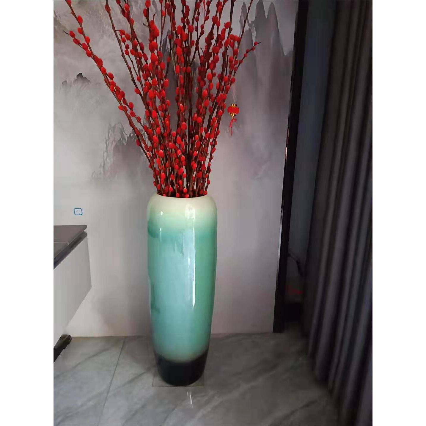 落地式花瓶,现代无障碍豪华客厅,简易手工插花,新家,家常式