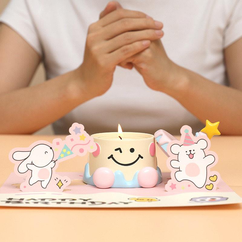 蛋糕音乐盒香薰蜡烛家用卧室香氛摆件生日礼物送女生闺蜜伴手礼