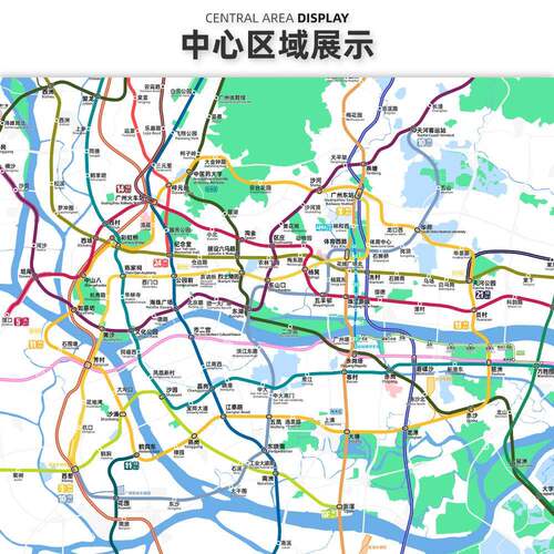 深圳广州地铁线路图佛山2028特种纸油画布装饰画交通简约【简办