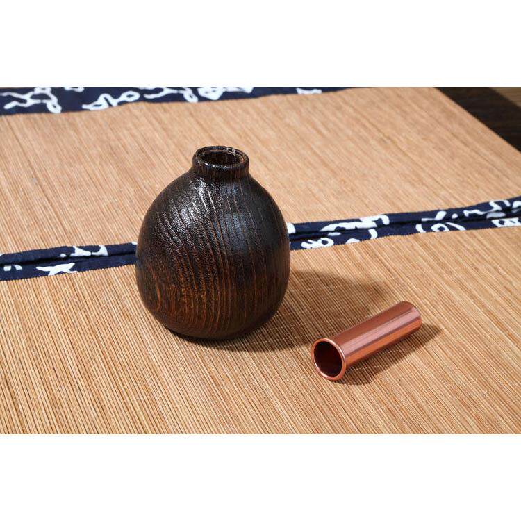 实木迷你日式小花瓶客厅摆件木质花器工艺品干花插花禅意创意装