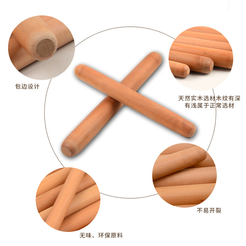 大号纯手工枣木擀面杖实木加粗家用饺子皮压面棍烘焙用具面棒无漆图片