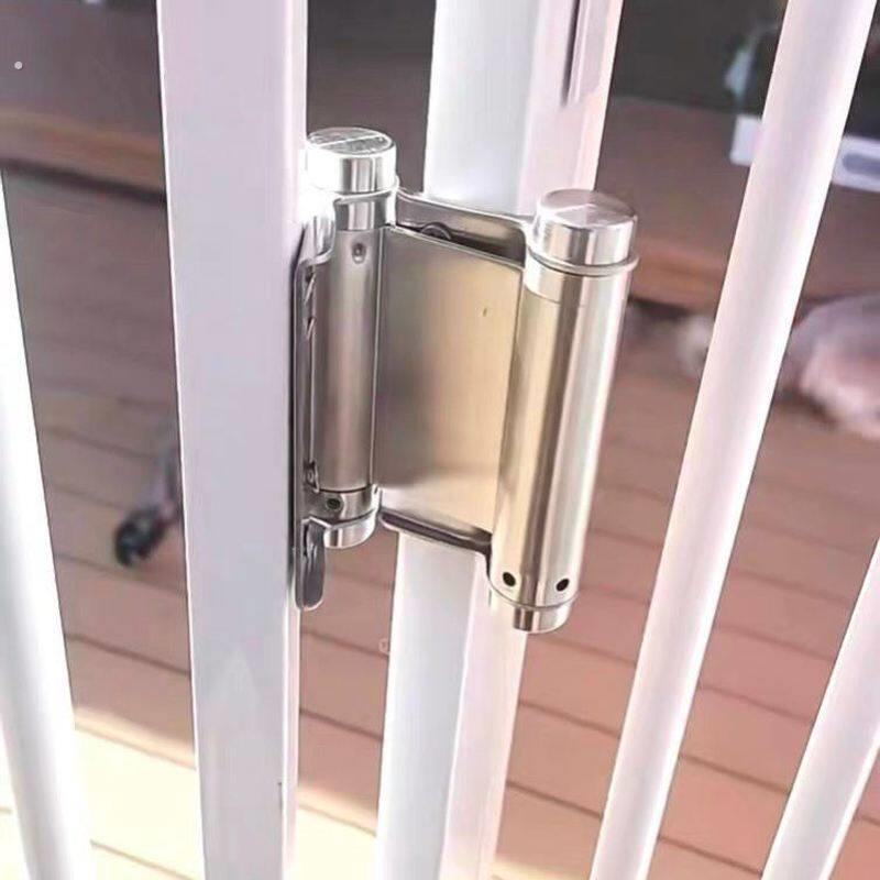 免开槽不锈钢自动关门器回弹自由内外开自闭双向双开关弹簧铰链铰