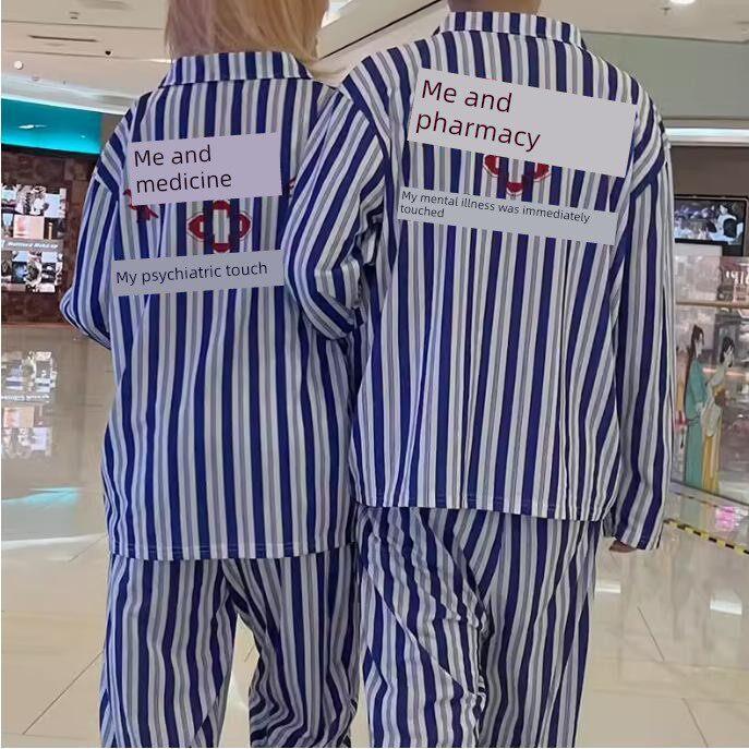 精神院病服装衣服出院僵尸病号服恶搞网红搞怪礼物沙雕搞笑万圣节