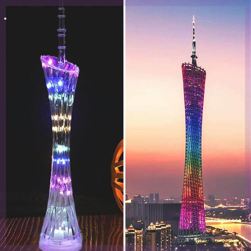 新款创意七彩灯光广州塔小蛮腰摆件小礼物建筑模型广州旅游纪念品