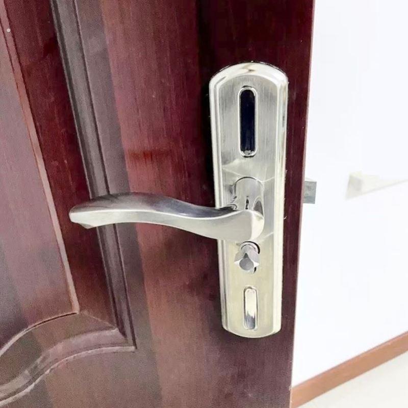 卧室门锁房门手柄锁具执手门把手免改孔家用室内可调节通用型
