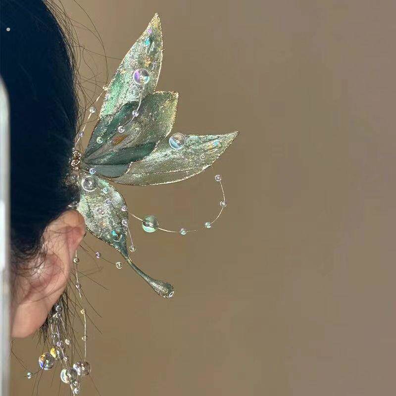 女生古装头饰超仙蝴蝶流苏发簪子古风汉服发钗配饰爆款精致发饰