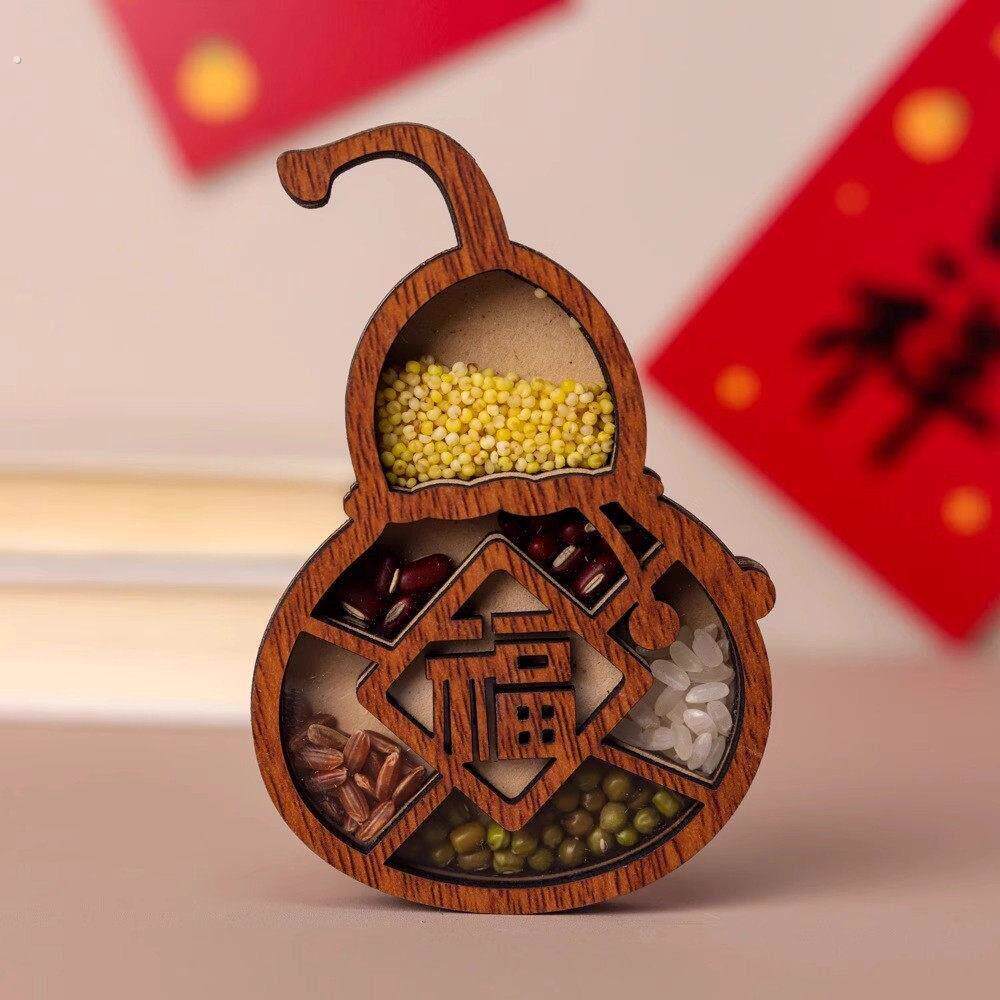 冰箱贴磁铁新五谷丰登乔迁装饰搬家创意木质工艺礼品摆饰旅游纪念