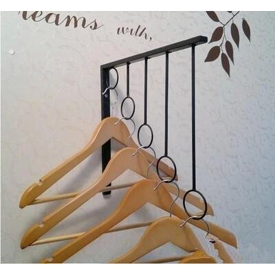美式服装店衣架展示架服装展示架落地衣服架田园铁艺货架上墙壁挂