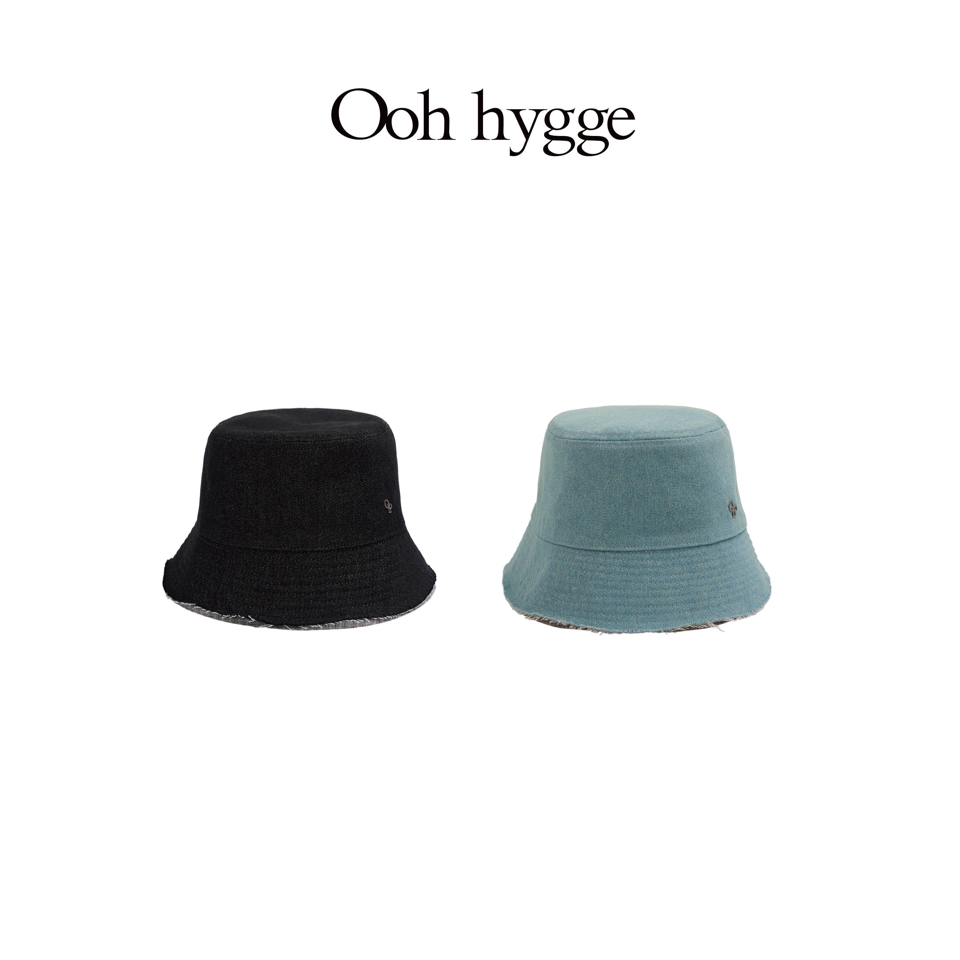 Oohhygge牛仔格纹防晒渔夫帽