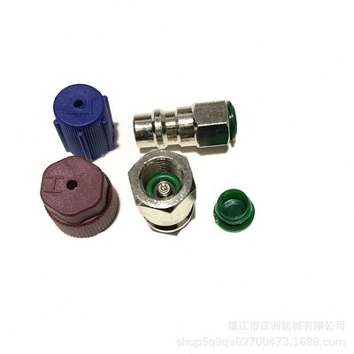 甄选R12 R22螺纹接口转换口R134a汽车空调快速接头低压转换口气门