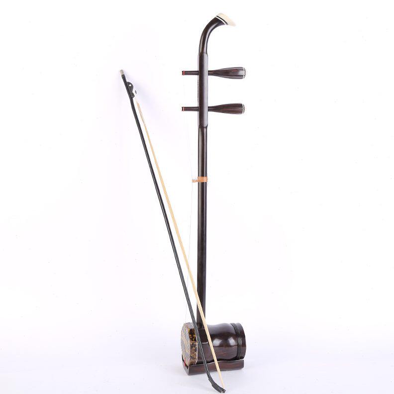 甄选厂家直销黑檀扁八角二胡拉弦民族乐器现货考级专业演奏多用