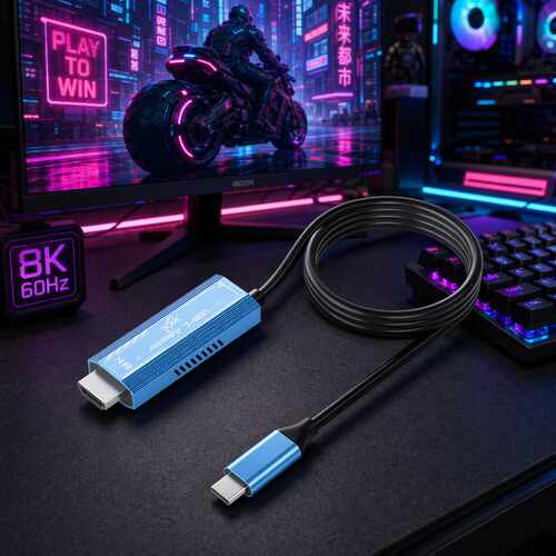 适用任天堂Switch2投屏线TYPE-C转HDTV高清转接线8K60HZ供电100W
